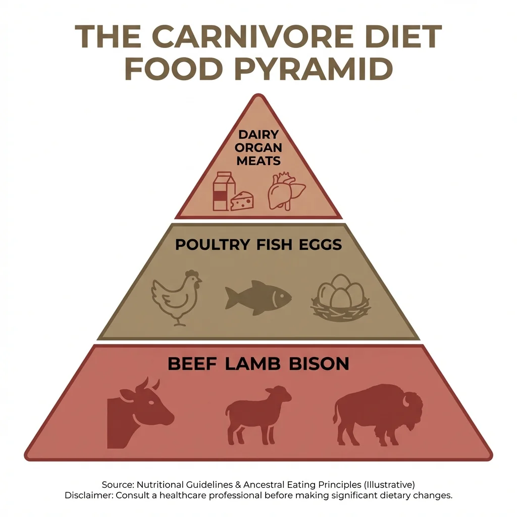 Infographic showing commonly reported benefits of the carnivore diet including weight loss and reduced inflammation