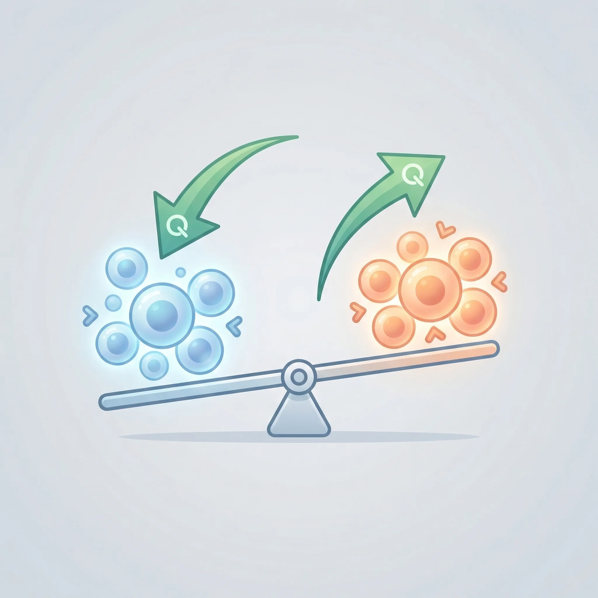 Diagram showing Th1 and Th2 immune balance with quercetin's regulatory effects on each pathway